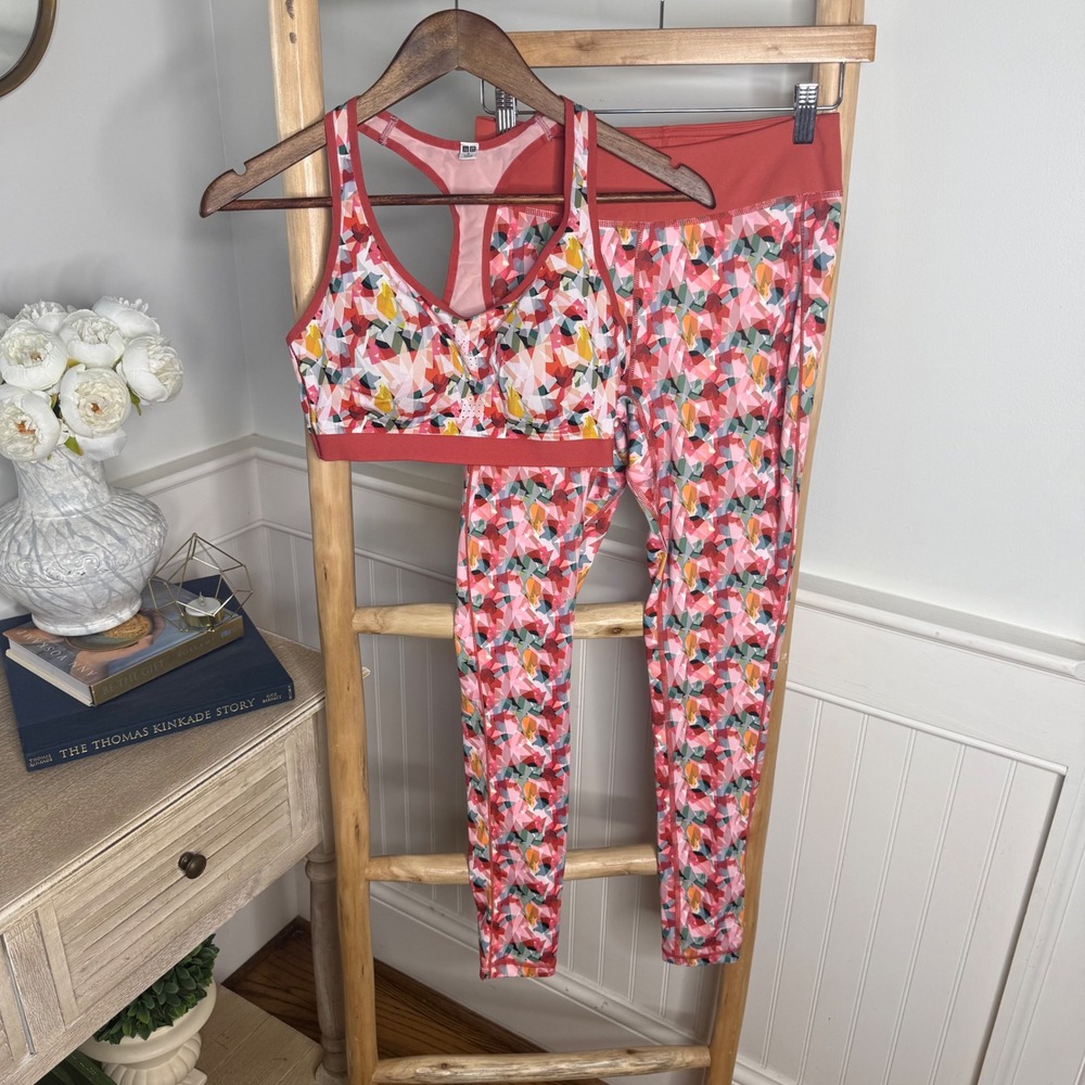 Uniqlo SPRZ NY Niko Luoma Geometric Abstract Sports Bra Leggings Set Small
